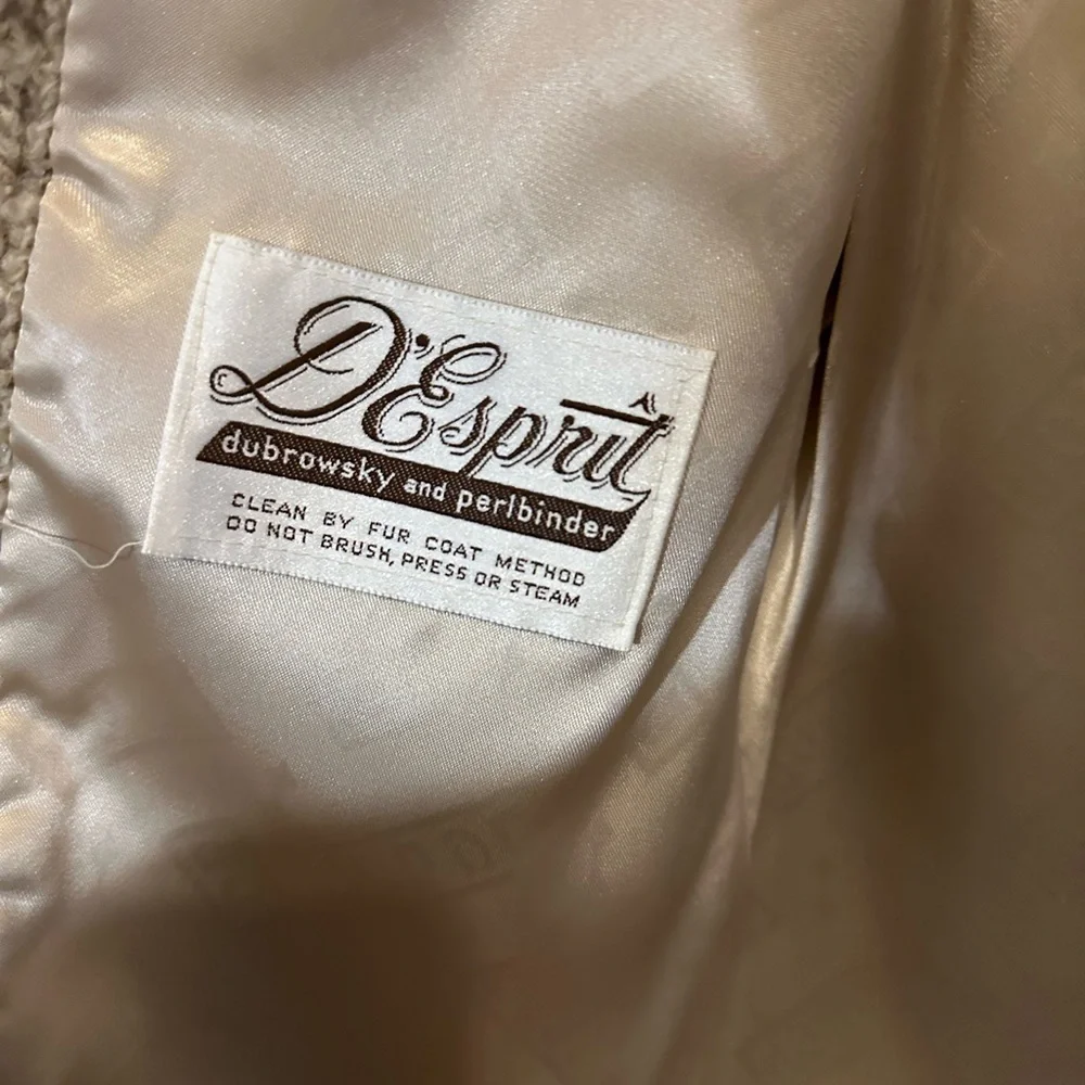 Esprit Cream vintage wool/faux fur union made Teddy Jacket 70’s - Picture 5 of 11